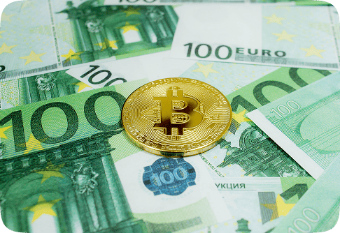 Bitcoin sur billets de cent euros